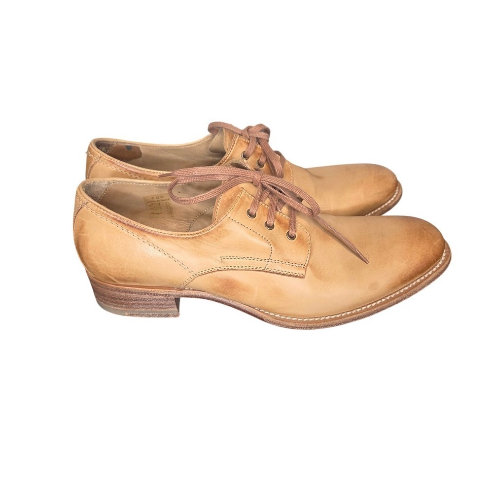 n.d.c. Made By Hand Leather Derby Shoes Womens EU 40 US 9.5 Tan Oxford Italy